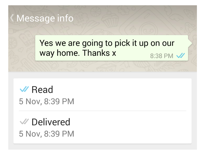 WhatsApp blaue Haken