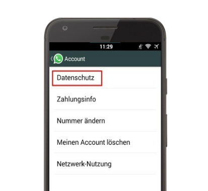 Whatsapp Datenschutz konto