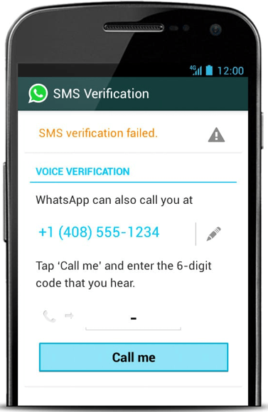 WhatsApp verification code